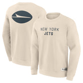 New York Jets Elements Future Ground Lettering Pullover Sweatshirt Cream - Fanatics