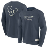 Houston Texans Elements Future Ground Lettering Pullover Sweatshirt Navy - Fanatics