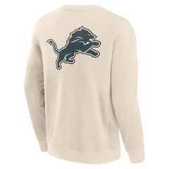 Detroit Lions Elements Future Ground Lettering Pullover Sweatshirt Cream - Fanatics