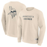 Minnesota Vikings Elements Future Ground Lettering Pullover Sweatshirt Cream - Fanatics