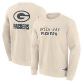 Green Bay Packers Elements Future Ground Lettering Pullover Sweatshirt Cream - Fanatics
