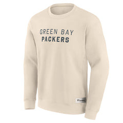 Green Bay Packers Elements Future Ground Lettering Pullover Sweatshirt Cream - Fanatics