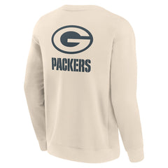 Green Bay Packers Elements Future Ground Lettering Pullover Sweatshirt Cream - Fanatics