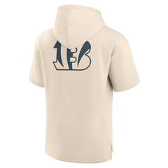 Cincinnati Bengals Elements Future Ground Lettering Short Sleeve Pullover Hoodie Cream - Fanatics