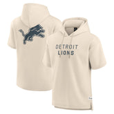 Detroit Lions Elements Future Ground Lettering Short Sleeve Pullover Hoodie Cream - Fanatics