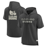 Cleveland Browns Elements Future Ground Lettering Short Sleeve Pullover Hoodie Charcoal - Fanatics