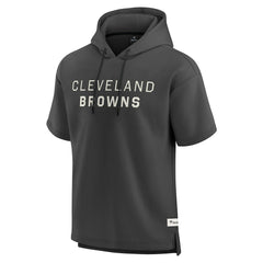 Cleveland Browns Elements Future Ground Lettering Short Sleeve Pullover Hoodie Charcoal - Fanatics
