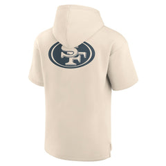 San Francisco 49ers Elements Future Ground Lettering Short Sleeve Pullover Hoodie Cream - Fanatics
