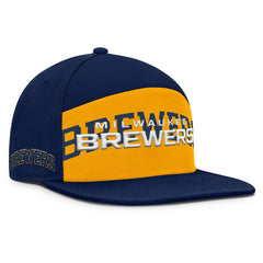 Milwaukee Brewers Fanatics Clubhouse Splitter Snapback Hat Clearance