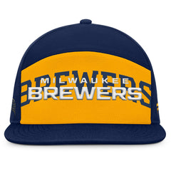 Milwaukee Brewers Fanatics Clubhouse Splitter Snapback Hat Clearance