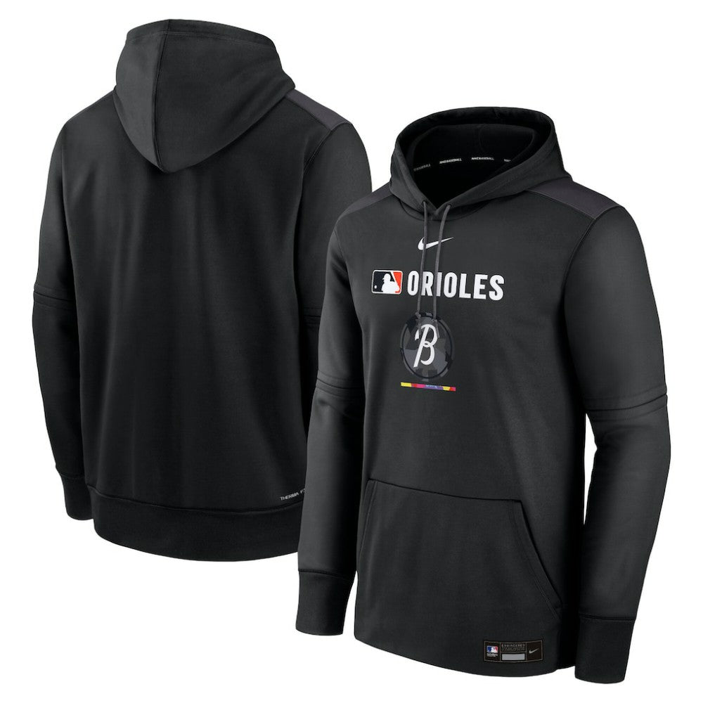 Baltimore Orioles Nike Authentic Collection City Connect Therma Pullover Hoodie Sale