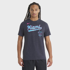 Miami Marlins Nike City Connect Script Tri-Blend T-Shirt for sale