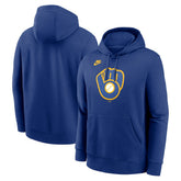 Milwaukee Brewers Nike Cooperstown Collection Logo Club Hoodie Clearance