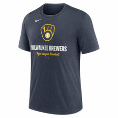 Milwaukee Brewers Nike Logo Tri-Blend T-Shirt for sale