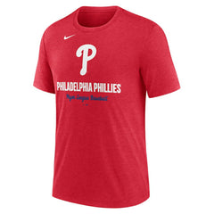 Philadelphia Phillies Nike Logo Tri-Blend T-Shirt Clearance