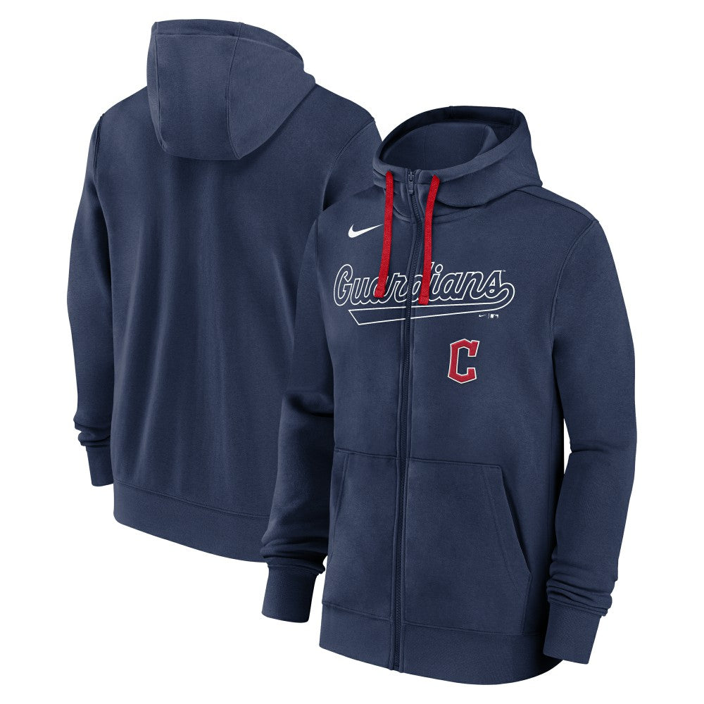 Cleveland Guardians Nike Knockout Script Full-Zip Hoodie On Sale