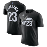 NBA - Lauri Markkanen Utah Jazz Jordan Brand Statement Edition Name & Number T-Shirt - Black