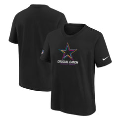 Dallas Cowboys Youth 2024 NFL Crucial Catch T-Shirt Black - Nike