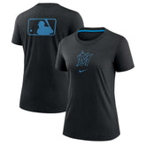 Miami Marlins Nike Women's Authentic Collection Early Work Tri-Blend T-Shirt Lifestyle