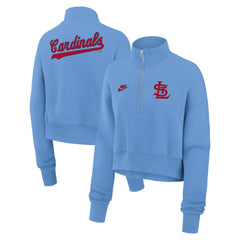 St. Louis Cardinals Nike Women's Cooperstown Collection Phoenix Fleece Half-Zip Sweatshirt On Sale