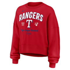 Texas Rangers Nike Women's Oversized High Hip Pullover Sweatshirt Online