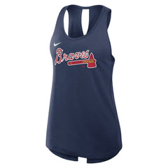 Atlanta Braves Nike Open-Back Crisscross Dri-FIT Tank Top Lifestyle