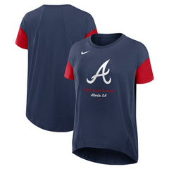 Atlanta Braves Nike Women's Flowy Fashion Tri-Blend Dri-FIT T-Shirt On Sale