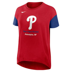 Philadelphia Phillies Nike Women's Flowy Fashion Tri-Blend Dri-FIT T-Shirt for sale