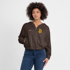 San Diego Padres Nike Women's Cropped Chill Full-Zip Hoodie Clearance