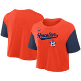 Houston Astros Nike Women's Script Dri-FIT Cropped T-Shirt Online