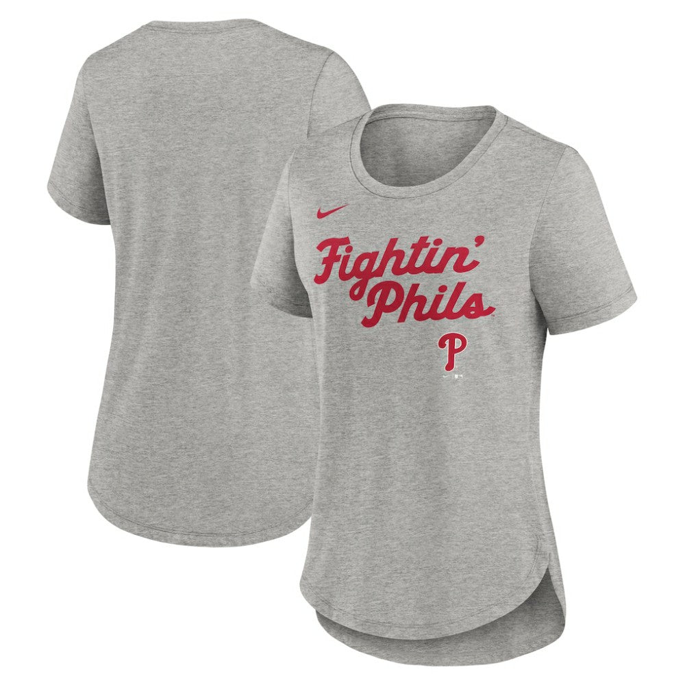 Philadelphia Phillies Nike Women's Script Tri-Blend T-Shirt for sale