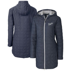 Kansas City Royals Cutter & Buck Women's Rainier Primaloft Eco Insulated Hooded Full-Zip Long Coat Lifestyle