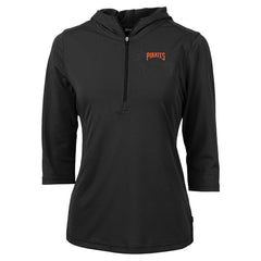 Pittsburgh Pirates Cutter & Buck Women's DryTec Virtue Eco Pique Recycled 3/4-Sleeve Half-Zip Pullover Hoodie On Sale
