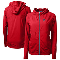 Cleveland Guardians Cutter & Buck Women's Adapt Eco Knit Hybrid Recycled Full-Zip Hoodie discount
