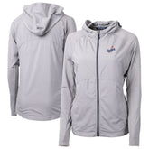 Los Angeles Dodgers Cutter & Buck Women's Adapt Eco Knit Hybrid Recycled Full-Zip Hoodie Lifestyle