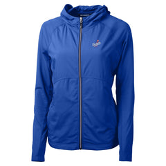 Los Angeles Dodgers Cutter & Buck Women's Adapt Eco Knit Hybrid Recycled Full-Zip Hoodie for sale
