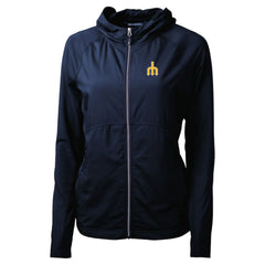 Seattle Mariners Cutter & Buck Women's Adapt Eco Knit Hybrid Recycled Full-Zip Hoodie discount