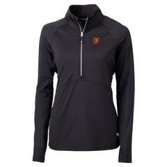Baltimore Orioles Cutter & Buck Women's DryTec Adapt Eco Knit Stretch Recycled Raglan Half-Zip Top Clearance
