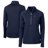 Boston Red Sox Cutter & Buck Women's DryTec Adapt Eco Knit Stretch Recycled Raglan Half-Zip Top Sale
