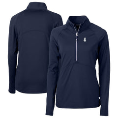 Chicago Cubs Cutter & Buck Women's Cooperstown Collection DryTec Adapt Eco Knit Stretch Recycled Raglan Half-Zip Top Sale