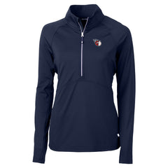 Cleveland Guardians Cutter & Buck Women's DryTec Adapt Eco Knit Stretch Recycled Raglan Half-Zip Top discount