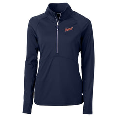 Detroit Tigers Cutter & Buck Women's DryTec Adapt Eco Knit Stretch Recycled Raglan Half-Zip Top Clearance
