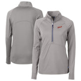 Detroit Tigers Cutter & Buck Women's DryTec Adapt Eco Knit Stretch Recycled Raglan Half-Zip Top Clearance