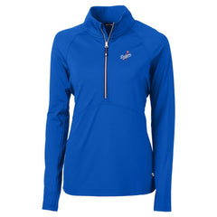 Los Angeles Dodgers Cutter & Buck Women's DryTec Adapt Eco Knit Stretch Recycled Raglan Half-Zip Top Online