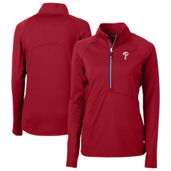 Philadelphia Phillies Cutter & Buck Women's DryTec Adapt Eco Knit Stretch Recycled Raglan Half-Zip Top Online