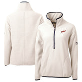 Detroit Tigers Cutter & Buck Women's Cascade Eco Sherpa Fleece Half-Zip Pullover Jacket On Sale