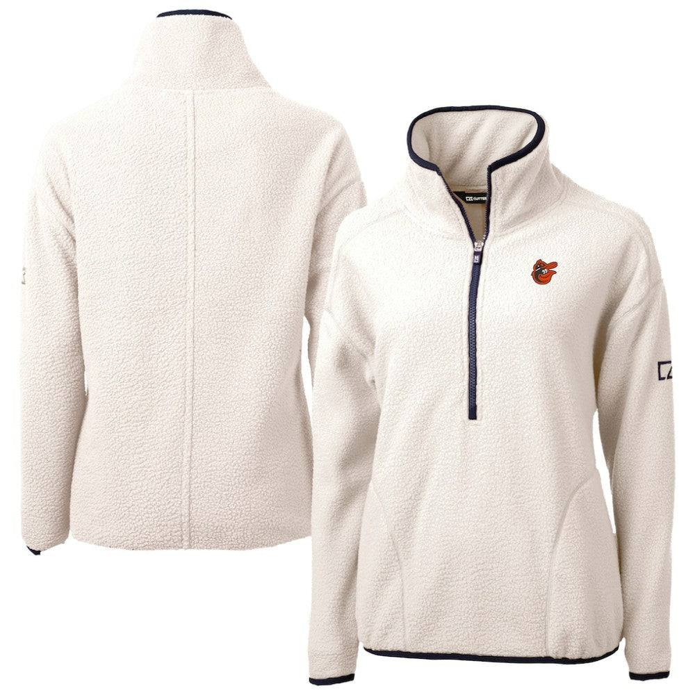 Baltimore Orioles Cutter & Buck Women's Cascade Eco Sherpa Fleece Half-Zip Pullover Jacket Clearance