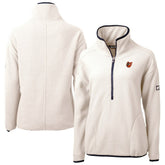 Baltimore Orioles Cutter & Buck Women's Cascade Eco Sherpa Fleece Half-Zip Pullover Jacket Clearance
