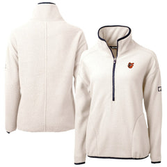 Baltimore Orioles Cutter & Buck Women's Cascade Eco Sherpa Fleece Half-Zip Pullover Jacket Clearance