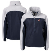 Atlanta Braves Cutter & Buck Women's Charter Eco Recycled Half-Zip Anorak Jacket Clearance